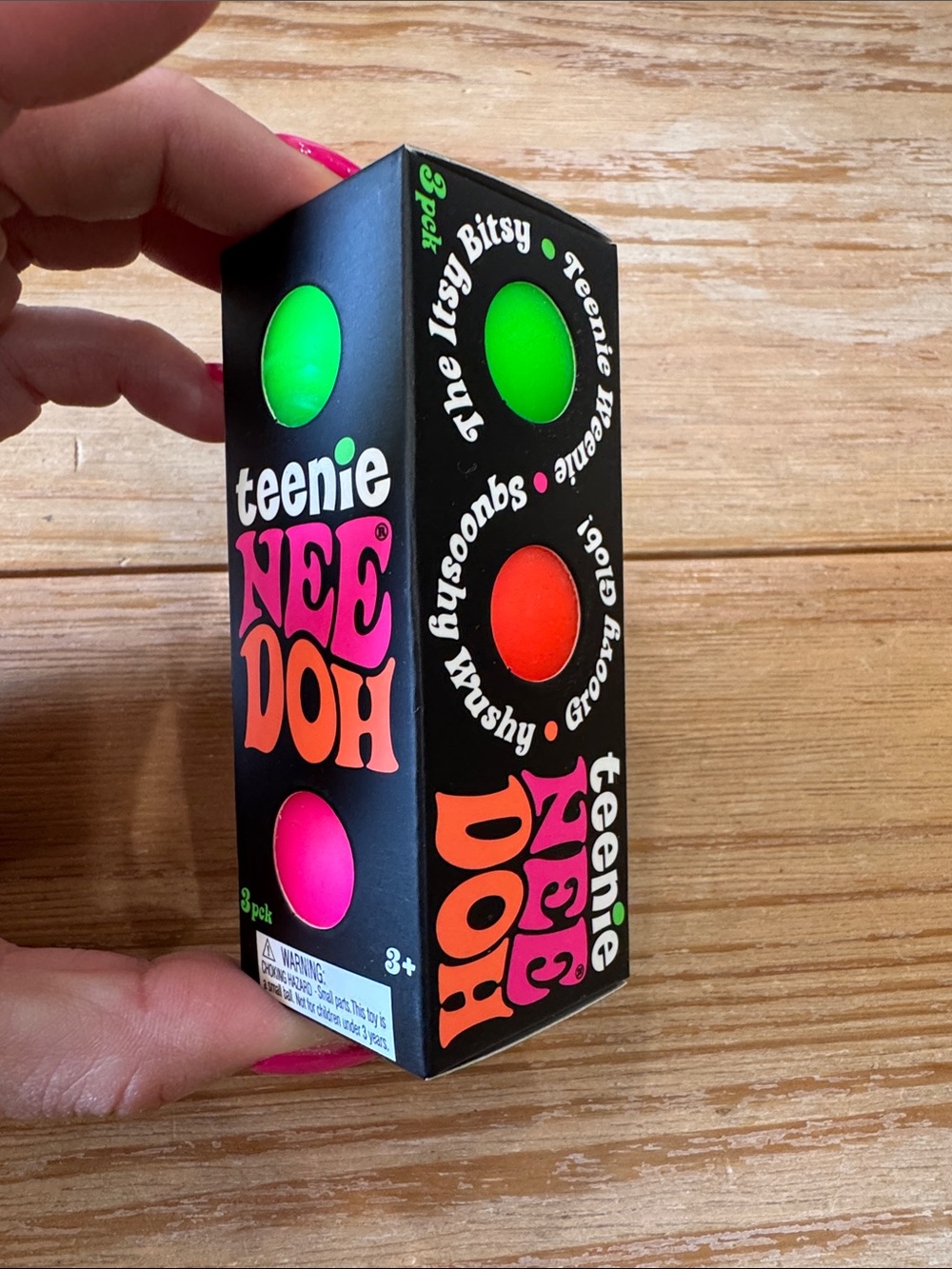 teenie NEE DOH Neon 3-Pack Stress Balls